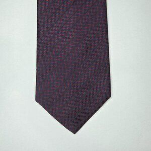 XMI Platinum Tie - Purple w/Stripes - 100% Silk, Hand Made in USA - 3 7/8" x 59"
